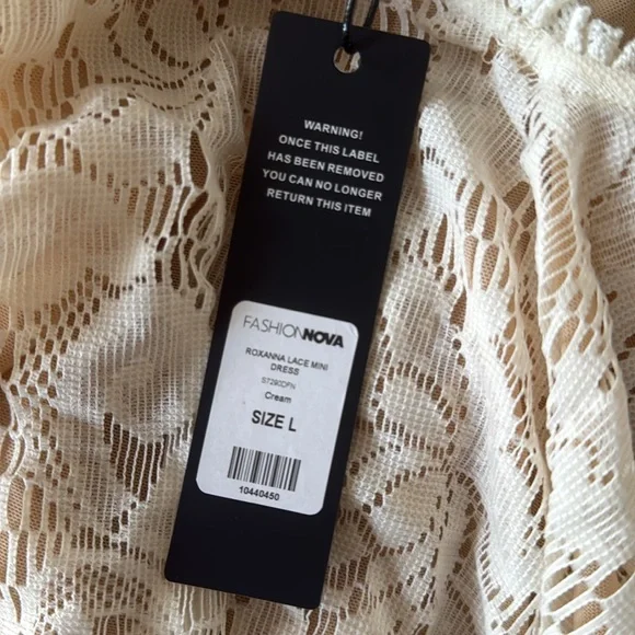 Roxanne Lace Mini Dress - cream - Picture 3 of 3